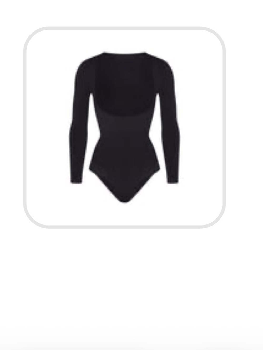 SEAMLESS SCULPT LONG SLEEVE OPEN BUST BRIEF BODYSUIT | ONYX - ONYX / S x 1